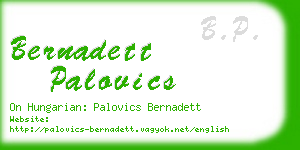 bernadett palovics business card